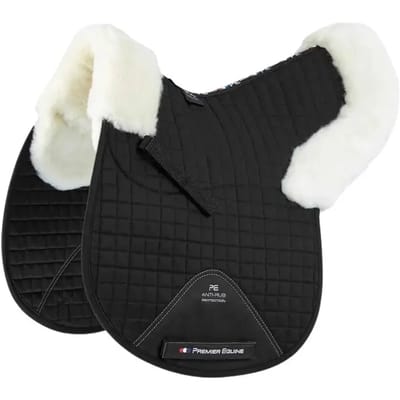 Geïntegreerd synthetisch schapenvacht zadeldek Premier Equine GP/Jump Numnah