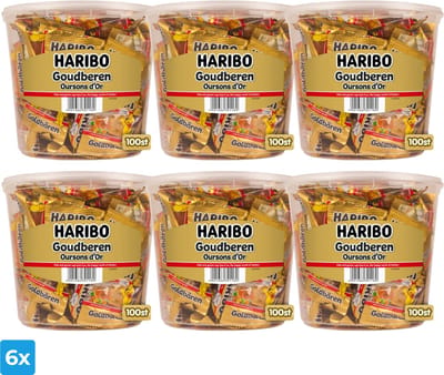 Haribo Goudberen Zakjes (6x 100 stuks)