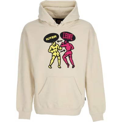 Hoodie Man We zijn vechters Hoodie Cream