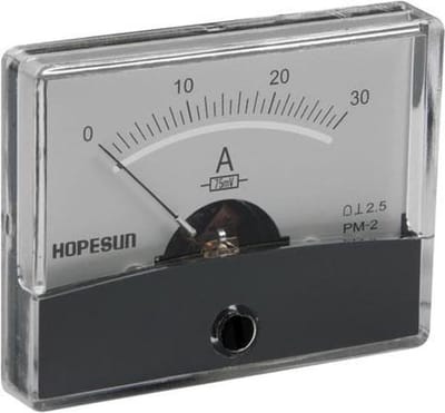 Analoge Paneelmeter Voor Dc Stroommetingen 30A Dc / 60 X 47Mm