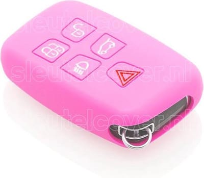 Autosleutel Hoesje geschikt voor Land Rover - SleutelCover - Silicone Autosleutel Cover - Sleutelhoesje Roze