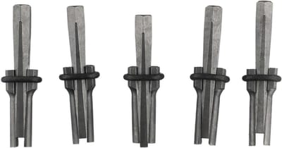 Steensplijter Set - Wiggen Veerwiggen - Steen Splijten - Warmtebehandeld Staal - 18 mm - Grijs