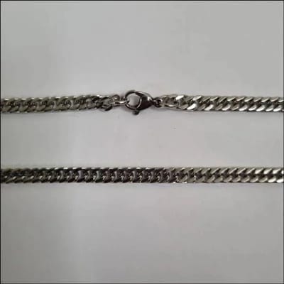 Aramat Jewels | Halskettingen | RVS Curb Chain Ketting Zilverkleur - Stoere Schakelketting | 60cm / 2.5mm |60cm | | Staal | Volwassenen | Verkleurd niet