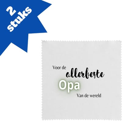 Akyol - voor de allerbeste opa van de wereld brillendoekjes - Opa - de beste opa - verjaardagscadeau - verjaardag - cadeau - cadeautje voor opa - opa artikelen - kado - geschenk - gift - 17,8 bij 17,8 cm - 2 stuks