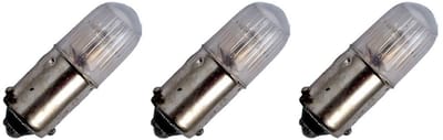 Miniatuur Signaallamp Ba9s 230V - 3 stuks - T10 Neonlamp Ø10mm - 28mm - 2500K - Dimbaar - Rood