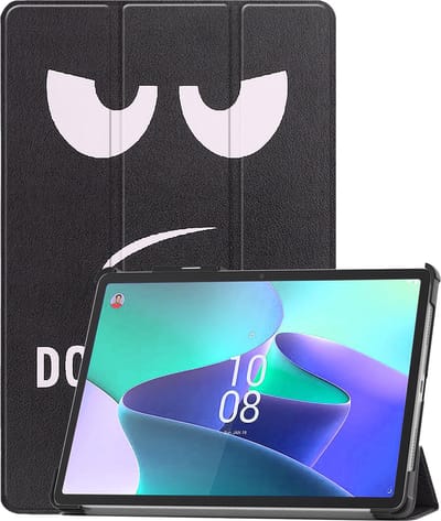 Hoes - Geschikt voor Lenovo Tab P11 Pro - Dun & Stevig - Trifold Bookcase - Hard Cover Case - Met Uitsparing Geschikt voor Lenovo Pen - Hardcover Book - Tablet Hoesje - Don't Touch Me