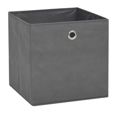 vidaXL - Opbergboxen - 4 - st - 32x32x32 - cm - nonwoven - stof - grijs