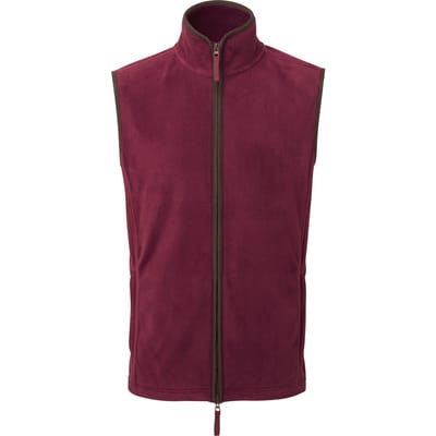 Premier Heren Artisan Fleece Gilet (Bourgogne/Bruin)