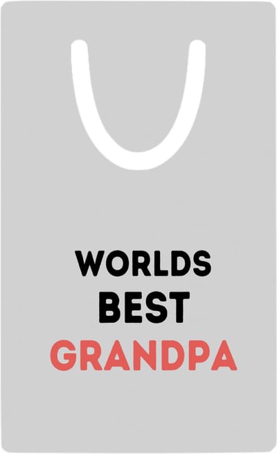 Hacebo® - worlds best grandpa metalen boekenlegger - Opa - de beste opa - verjaardag - verjaardagscadeau - cadeau - beste kinderen - cadeautje voor opa - opa artikelen - kado - geschenk - gift Bladwijzer boekenleggers - 7.6 cm x 5cm