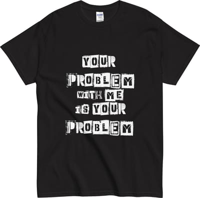 Statement Quote T Shirt Heren en Dames - Humor - Grunge Typografie Ontwerp - Zwart - S