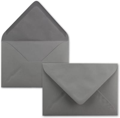 DIN C5 Enveloppen in Grafietgrijs/Donkergijs - 100 Stuks zonder Venster voor Wenskaarten en Kerstmis
