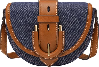 FOSSIL schoudertas Harwell Small Flap Crossbody Denim blauw
