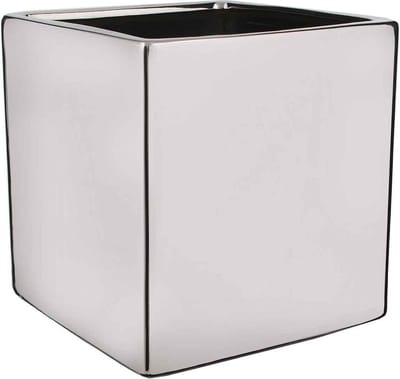Mica Decorations Chaz Bloempot - L21 x B21 x H21 cm - Zilver