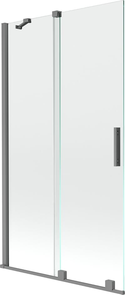 Mexen Velar 2-delige verschuifbare douchewand 100 x 150 , transparant, gunmetal - 896-100-000-01-95