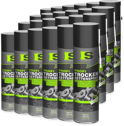 Spraytive 24x 500ml kettingspray droog met ptfe smeermiddel voor fiets motor en machines beschermt tegen slijtage vuil en roest