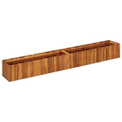 vidaXL - Plantenbak - verhoogd - 200x30x25 - cm - massief - acaciahout