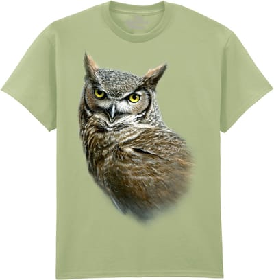 Ransuil Uilen Great Horned Owl The Coloured House T-shirt S