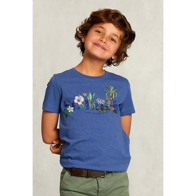 River Woods Normal Fit Mel Blue T-shirt Size: 04 | T-shirts Outlet | Unisex | Blauw