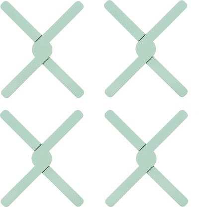 Krumble Pannenonderzetter - Opvouwbare Siliconen pannenonderzetter - Pan onderzetter - Pannenrooster - Opvouwbaar - Set van 4 - Groen