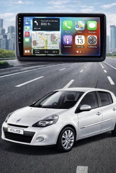 ADIVOX T1 9 inch geschikt voor Renault Clio 2005-2013 Android 15 CarPlay/Auto/Wifi/RDS/DSP/NAV/DAB+