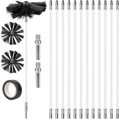 MRKK® Schoorsteenveegset - Schoorsteenveger - Schoorsteenborstel 150mm
