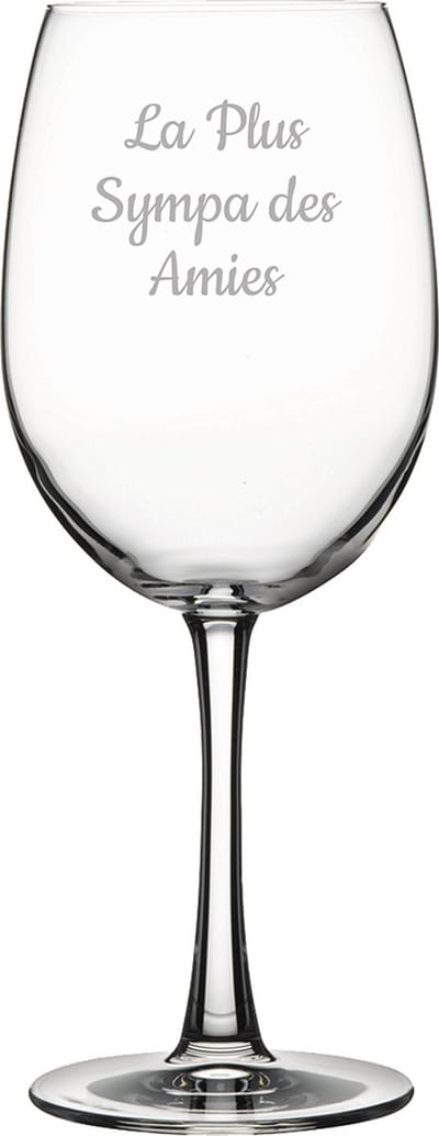 Rode wijnglas gegraveerd - 46cl - La Plus Sympa des Amies