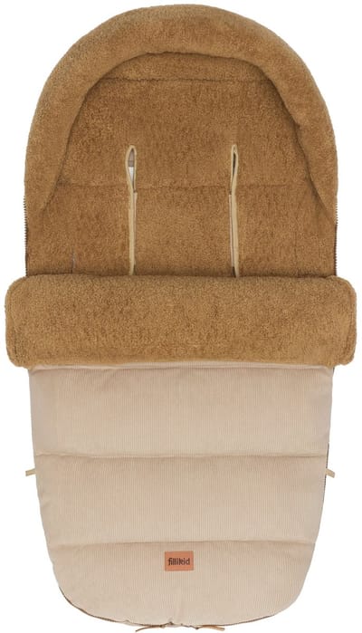 Winter voetenzak kinderwagen en buggy Teddy - Thermo - Waterafstotend - Ritssluiting - Corduroy - Nature - Fillikid