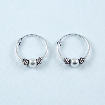 House of Jewels - Bali Oorringen 12mm - 925 Zilver