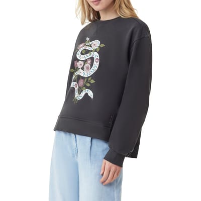 Scotch & Soda Crew Neck Sweatshirt Black Sand Taglia: XS | Maglie a manica lunga Outlet | Donna | Nero