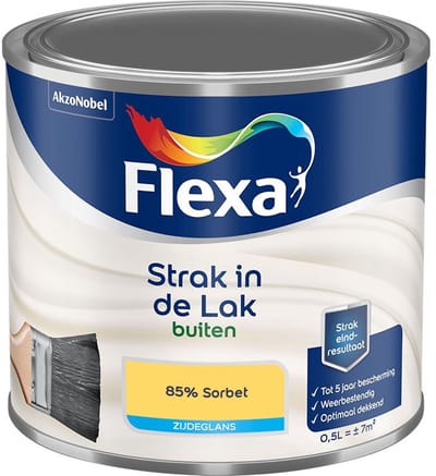 Flexa - Strak In De Lak Buitenlak Zijdeglans - 85% Sorbet - Mengverf - 500 Ml