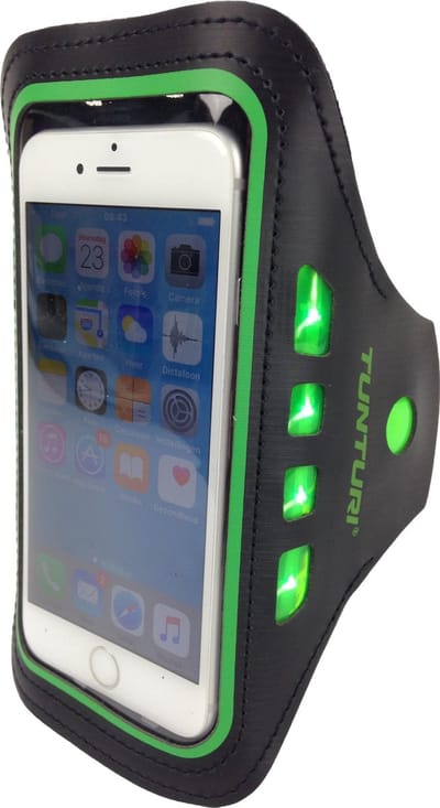 Tunturi Sport Telefoonarmband - Sportarmband - Hardloop armband - Smartphone armband - met Ledverlichting Groen