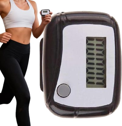 Stappenteller Digitale Tracker - Bewegingsmeter Calorieënteller - Dagelijkse Activiteit Meten - Helder LCD Scherm - Compact Formaat - Zwart