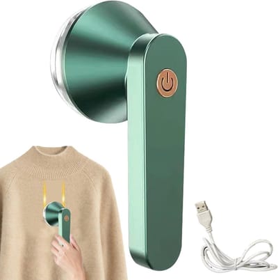 Pluisverwijderaar - Stoffen scheerapparaat - Kleding opfrissen - Honingkam mesh ontwerp - 13.5x7.5x7.5 cm - Groen