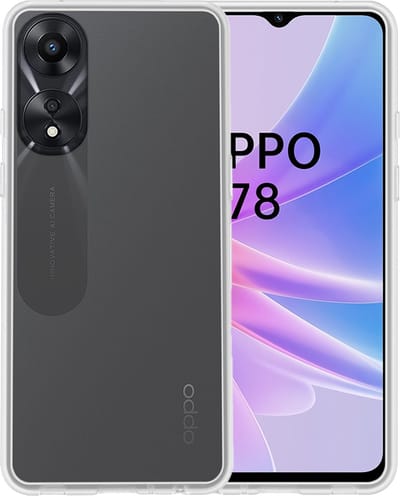 Hoesje - Geschikt voor OPPO A78 5G - Sterk & Shockproof - Siliconen Case - Hoes Cover - Telefoonhoes - Transparant