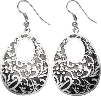 Behave - Oorhangers vintage design - elegante ovale vorm - nikkelvrij