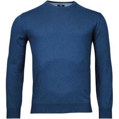 Baileys Trui Ronde Hals Single Knit Pima Cotton Kobalt Melange / male