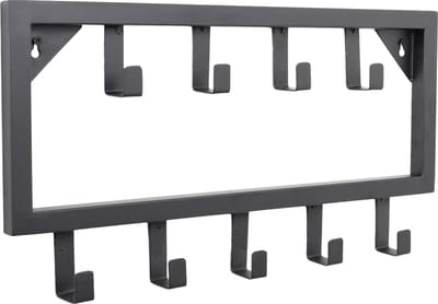 LOFT42 Bono Small Kapstok - Zwart – Metaal – 9 haken - 50x26x4