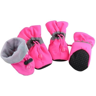 4 Pièces Hiver Antidérapant Chaussures pour Chiot Imperméable Animal de Compagnie Chien Antidérapant Pluie Neige Bottes Chaussures pour Chien Chiot Chat Chihuahua Soin des Pattes d'Animal de Compagnie 1