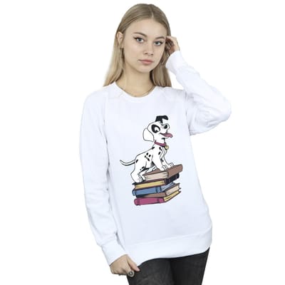 Disney Dames/Dames 101 Dalmatiërs Boeken Sweatshirt (Wit)