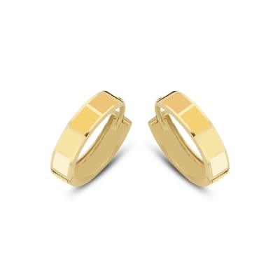 CO88 Collection Oorbellen Dames - Oorringen - Emaille - 16x4mm - Geel - Staal - Goudkleurig - 8CE-70494
