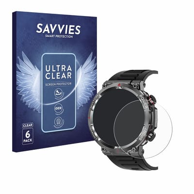Savvies - Screenprotector voor Iowodo W50 1.39" - Folie Beschermfolie transparant 6 Stuks