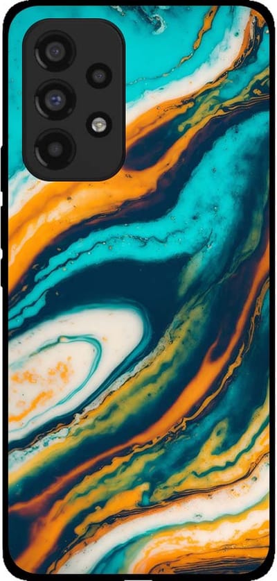 Smartphonica Telefoonhoesje voor Samsung Galaxy A53 5G marmer look - backcover marmer hoesje - Groen geschikt voor Samsung Galaxy A53 5G