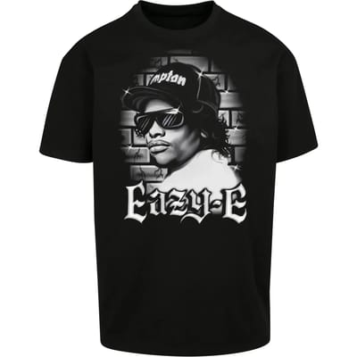 Mister Tee - EazyE Paintbrush Oversize Heren Tshirt - S - Zwart