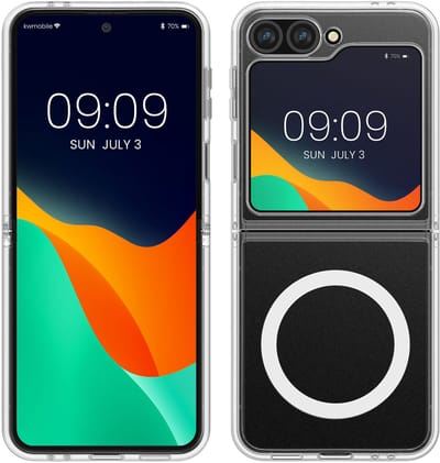 kwmobile hard case voor smartphone - Telefoonhoesje geschikt voor Samsung Galaxy Z Flip6 - Van TPU en kunststof - Transparant
