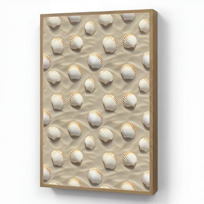 Wandlamp 70x100 cm - Oplaadbaar - Schelpen - Zand - Maritiem - Wandlampen binnen woonkamer - Slaapkamer lamp - Decoratieve nachtlamp - Vloerlamp draadloos