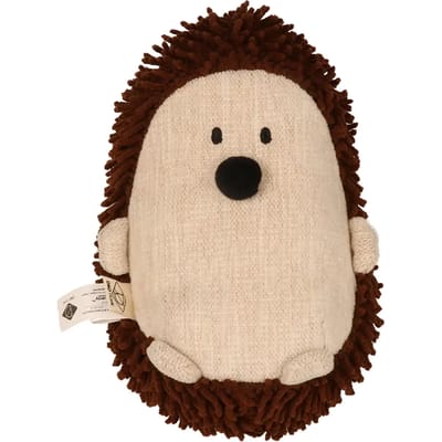 D&D Home Trappelkussen Spike Bruin – egelvormig kattenspeeltje van chenille & moppy met catnippocket S - 11x11x17cm