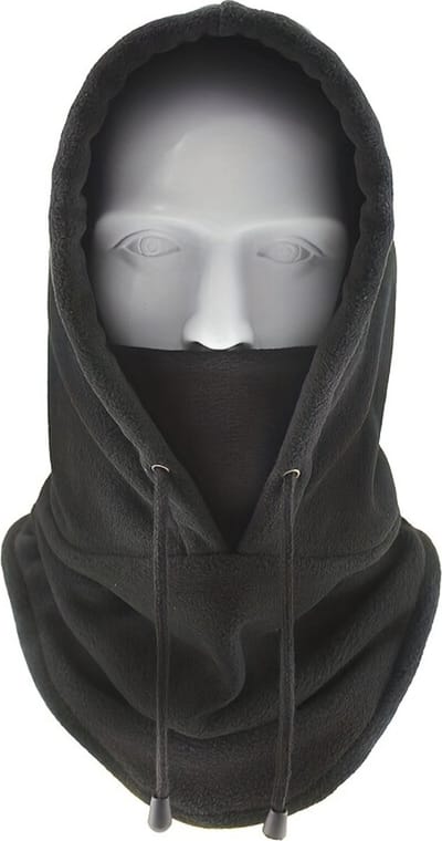 Livano Nekwarmer - Heren - Dames - Fleece - Motor - Bandana - Masker - Colsjaal - Winter - Sjaal - Gewatteerd - Skiën - Hoodie - Zwart