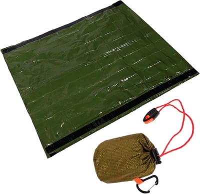 Nood Slaapzak - Survival deken - Buitenactiviteiten - Compact en lichtgewicht - 213x91cm - Groen