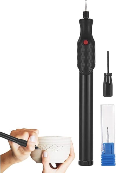 Pen met metalen graveermachine, elektrische graveerpen voor hout, draagbaar, draadloos, met batterij, eenvoudig te bedienen, voor