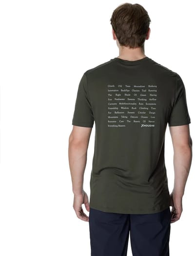 Houdini Tree Message T-shirt Met Korte Mouwen Groen L Man